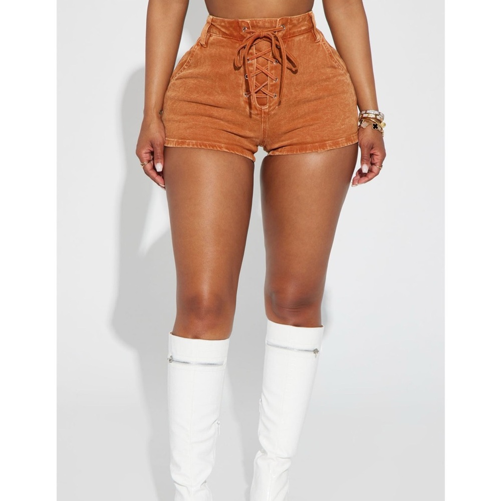 Fashion Nova Lace up shorts